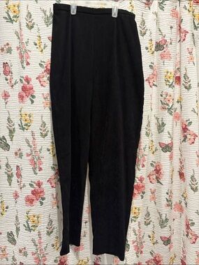Amanda Smith Black Slim Suede Ponte Pants